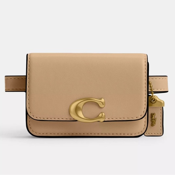 Coach 1941 Bandit Card Case Belt Bag in Brass/Tan Luxe Refined Calf Leather NWT - Picture 7 of 15